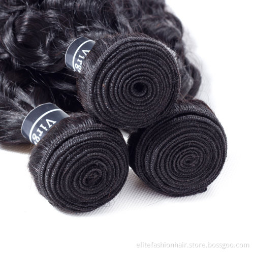 Hot selling Healthy bouncy texture high quality Curly Wave bundles human hair extensions double drawn Virgin hair bundles